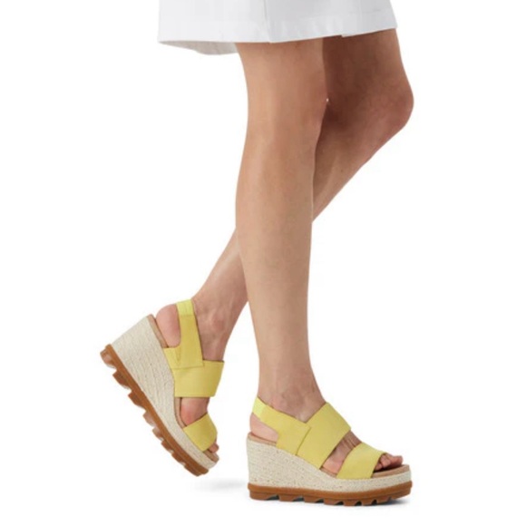 Sorel Shoes - Joanie II Women's Slingback Wedge Sandal - Sunnyside Yellow new without the box